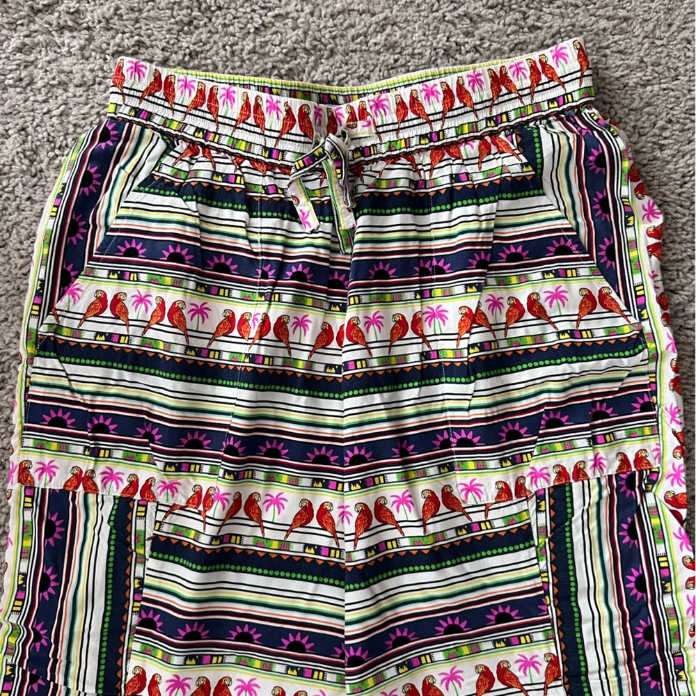 EUC Mara Hoffman Parrot Print Crop Pants Small - Picture 3 of 10